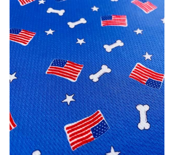 Red/White/Bones - Cutie Ties Tie On Dog Bandana - Large