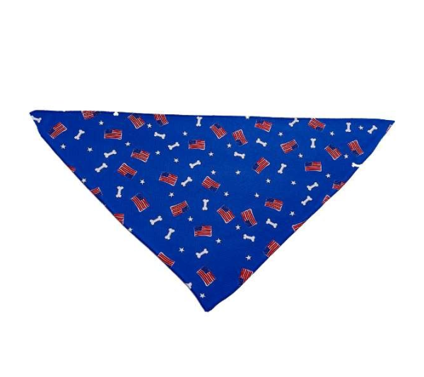 Red/White/Bones - Cutie Ties Tie On Dog Bandana - Small