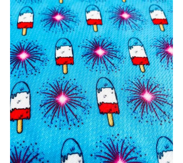 4th of July - Cutie Ties Tie On Dog Bandana - Large