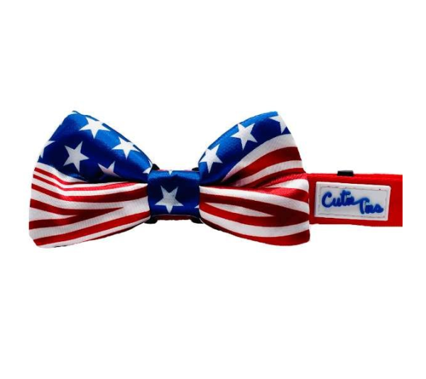 USA - Cutie Ties Dog Bow Tie - One Size