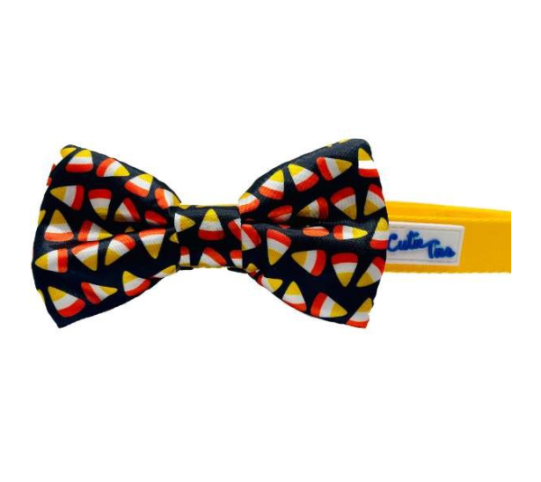 Candy Corn - Cutie Ties Dog Bow Tie - One Size