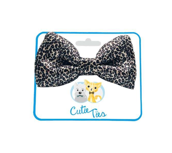 Leopard Print - Cutie Ties Dog Bow Tie - One Size