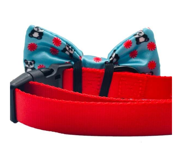 Panda Blue - Cutie Ties Dog Bow Tie - One Size
