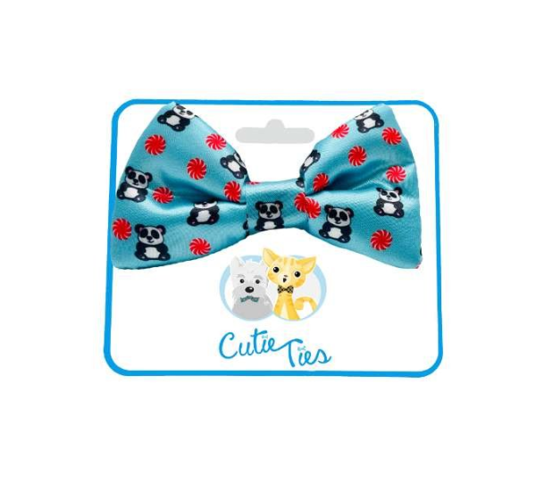Panda Blue - Cutie Ties Dog Bow Tie - One Size