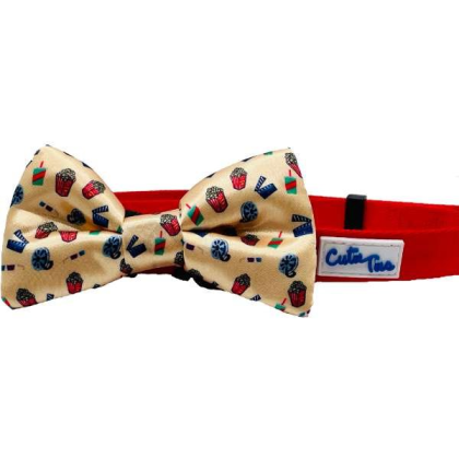 Movie Night - Cutie Ties Dog Bow Tie - One Size
