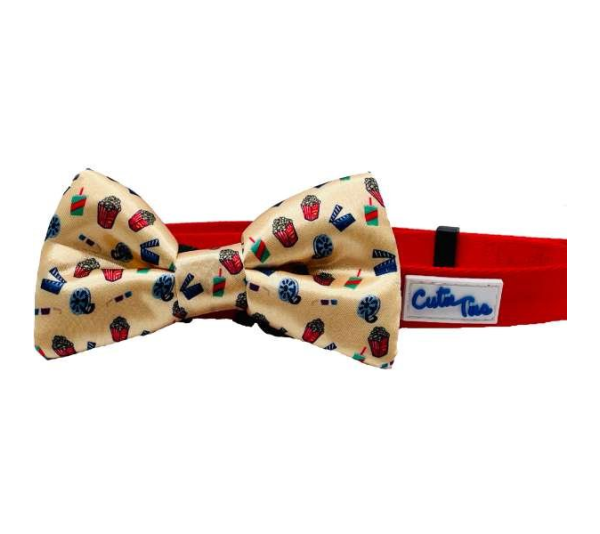 Movie Night - Cutie Ties Dog Bow Tie - One Size