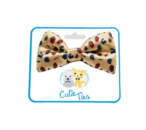 Movie Night - Cutie Ties Dog Bow Tie - One Size