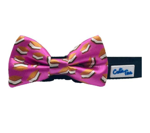 S'mores Purple - Cutie Ties Dog Bow Tie - One Size