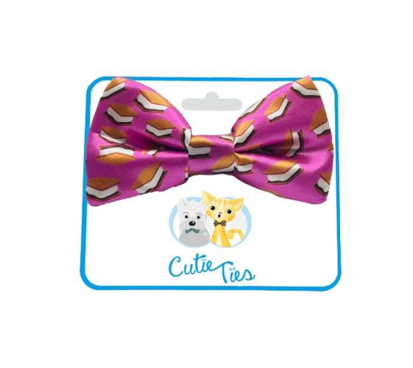 S'mores Purple - Cutie Ties Dog Bow Tie - One Size