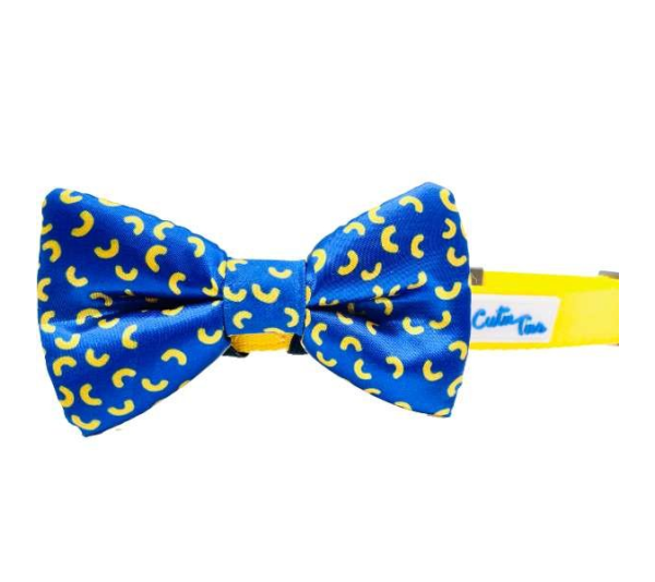 Mac and Cheese Blue - Cutie Ties Dog Bow Tie - One Size