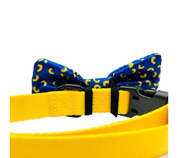 Mac and Cheese Blue - Cutie Ties Dog Bow Tie - One Size