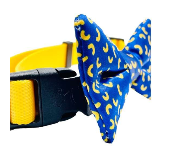 Mac and Cheese Blue - Cutie Ties Dog Bow Tie - One Size