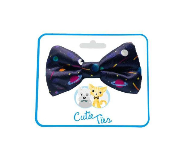 Space Planets - Cutie Ties Dog Bow Tie - One Size