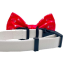 Fish Bone Red - Cutie Ties Dog Bow Tie - One Size