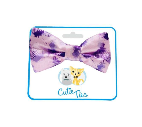 Purple Sky  - Cutie Ties Dog Bow Tie - One Size