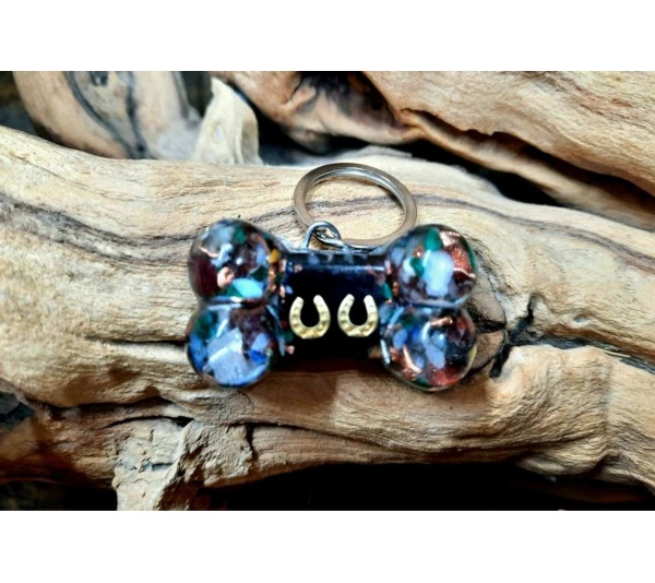 2 Hearts - EMF 5G protection Pet Charm DogBone - 1 ounce