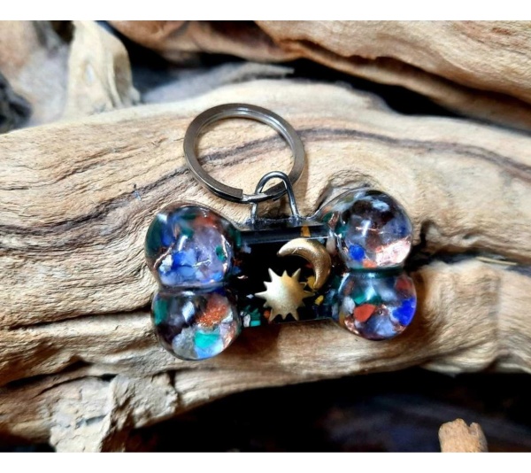 Sun & Moon - EMF 5G protection Pet Charm PawPrint  - 1 ounce