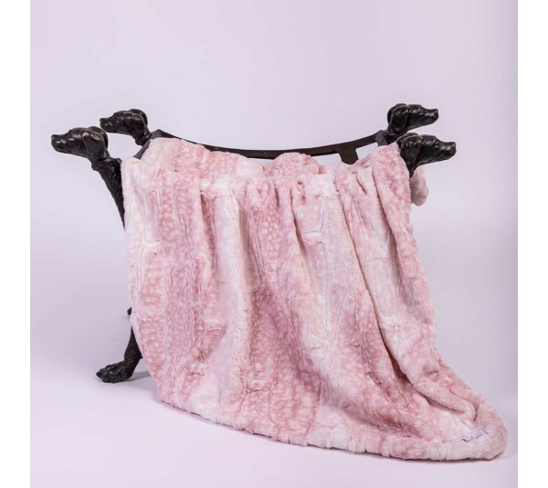 Pink Fawn - Cashmere Dog Blanket - Throw