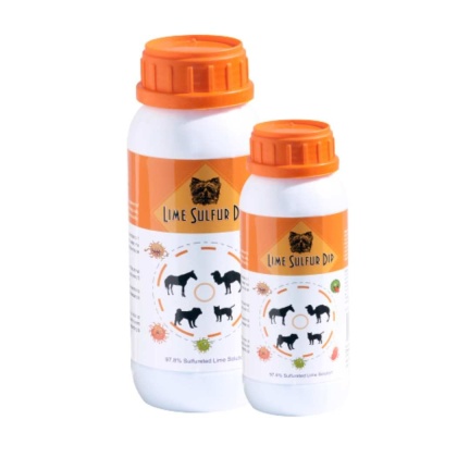 Lime Sulfur Dip - Pet and Veterinary Solution for Dermatitis, Mange, Ringworm and other Parasites - 16 fl oz