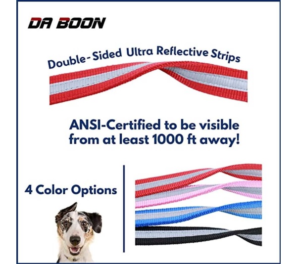 Pink - Da Boon Original Double-Sided Reflective Leash