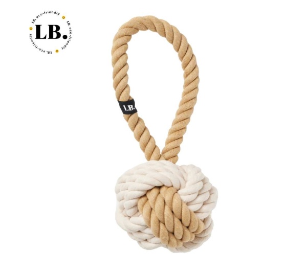 Tan/Natural - What-a-Tug Large Twisted Rope Toy