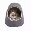 Grey - GOOPAWS Cat Cave for Cat and Warming Burrow Cat Bed, Pet Hideway Sleeping Cuddle Cave - 18" x14" x12"