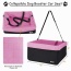 Pink - JESPET & GOOPAWS Dog Booster Seats for Cars, Portable Dog Car Seat Travel Carrier with Seat Belt for 24lbs Pets - 16" L x 13" D x 9" H