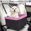 Pink - JESPET & GOOPAWS Dog Booster Seats for Cars, Portable Dog Car Seat Travel Carrier with Seat Belt for 24lbs Pets - 16" L x 13" D x 9" H