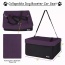 Purple - JESPET & GOOPAWS Dog Booster Seats for Cars, Portable Dog Car Seat Travel Carrier with Seat Belt for 24lbs Pets - 16" L x 13" D x 9" H