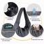 Grey - JESPET Comfy Pet Sling for Small Dog Cat, Hand Free Sling Bag Breathable Soft Knit with Front Pocket, Travel Puppy Carrying Bag, Pet Pouch. Machine Washable - 28" L x 13" H