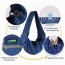 Navy Blue - JESPET Comfy Pet Sling for Small Dog Cat, Hand Free Sling Bag Breathable Soft Knit with Front Pocket, Travel Puppy Carrying Bag, Pet Pouch. Machine Washable - 28" L x 13" H