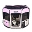 Pink - JESPET Pet Dog Playpens 36", 45" & 61" Portable Soft Dog Exercise Pen Kennel with Carry Bag for Puppy Cats Kittens Rabbits, Indoor/Outdoor Use - 45x45x24 Inch