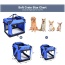 Blue - JESPET Soft Pet Crates Kennel, 3 Door Soft Sided Folding Travel Pet Carrier with Straps and Fleece Mat for Dogs, Cats, Rabbits, Indoor/Outdoor Use with Grey, Blue & Beige, Black - 36"L x 24"W x 27"H