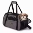 Smoke Grey - JESPET Soft-Sided Kennel Pet Carrier for Small Dogs, Cats, Puppy, Airline Approved Cat Carriers Dog Carrier Collapsible, Travel Handbag & Car Seat - 19" x 10" x 13"