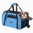 Turquoise Blue - JESPET Soft-Sided Kennel Pet Carrier for Small Dogs, Cats, Puppy, Airline Approved Cat Carriers Dog Carrier Collapsible, Travel Handbag & Car Seat - 17" x 9" x 11.5"