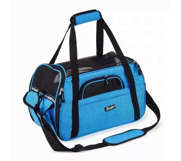 Turquoise Blue - JESPET Soft-Sided Kennel Pet Carrier for Small Dogs, Cats, Puppy, Airline Approved Cat Carriers Dog Carrier Collapsible, Travel Handbag & Car Seat - 19" x 10" x 13"