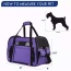 Purple - JESPET Soft-Sided Kennel Pet Carrier for Small Dogs, Cats, Puppy, Airline Approved Cat Carriers Dog Carrier Collapsible, Travel Handbag & Car Seat - 17" x 9" x 11.5"