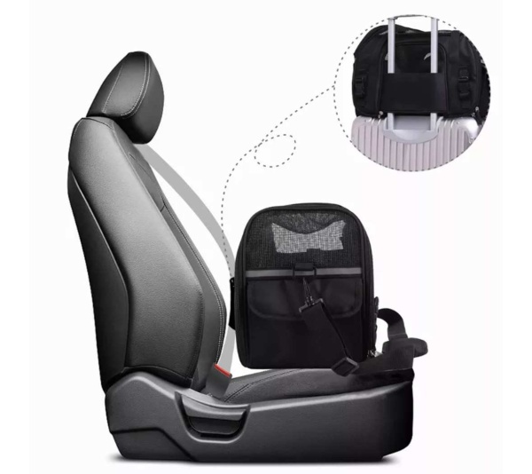 Black - JESPET Soft-Sided Kennel Pet Carrier for Small Dogs, Cats, Puppy, Airline Approved Cat Carriers Dog Carrier Collapsible, Travel Handbag & Car Seat - 19" x 10" x 13"