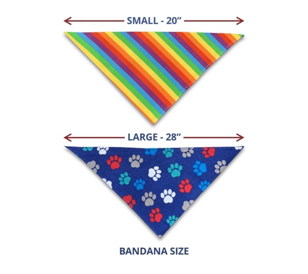 Red with Bones - Dog Bandana - Small - 20"