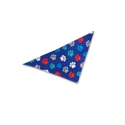 Multicolor Paw Print - Dog Bandana - Large - 28"