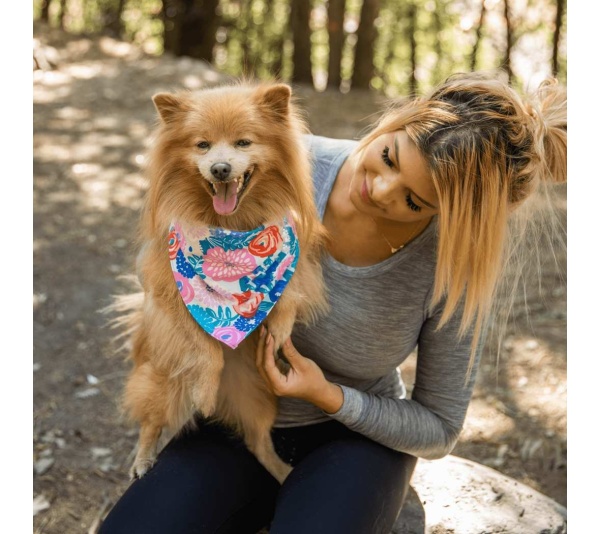 Floral - Dog Bandana - Large - 28"
