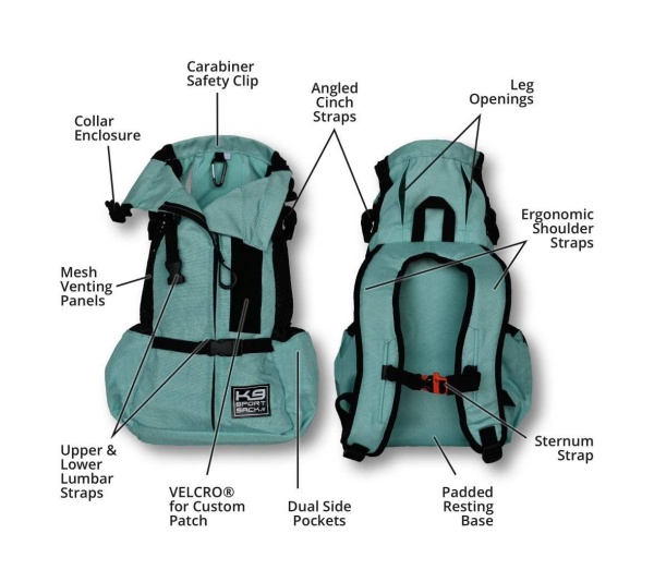Summer Mint - K9 Sport Sack Air 2 - Medium (17"-20" from collar to tail)