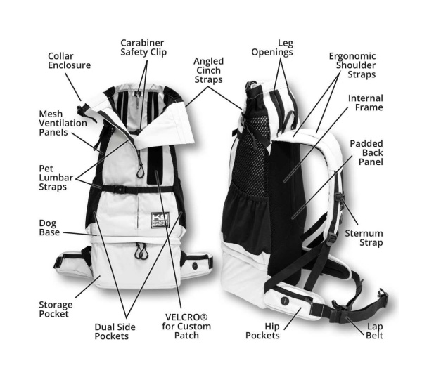 Midnight Black - K9 Sport Sack Knavigate - Small (13"-17" from collar to tail)