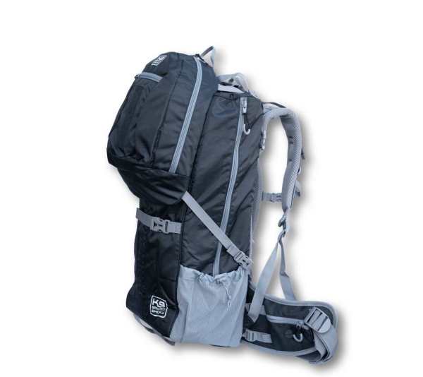 Black - Kolossus | Big Dog Carrier & Backpacking Pack - Large (20"-23" from collar to tail)