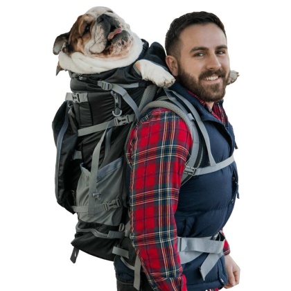Black - Kolossus | Big Dog Carrier & Backpacking Pack - XX-Large (26"-29" from collar to tail)