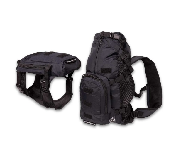 Anthracite Black - Walk-On with Harness & Storage - Large (17-19" Neck 17-24" Chest)