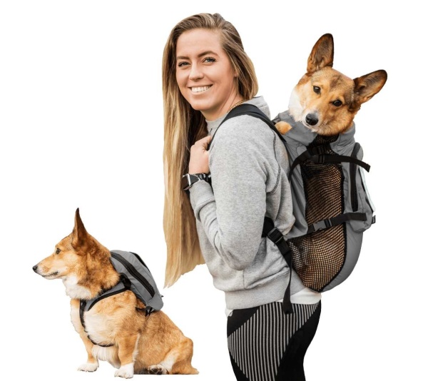 Shark Skin Gray - Walk-On with Harness & Storage - Large (17-19" Neck 17-24" Chest)