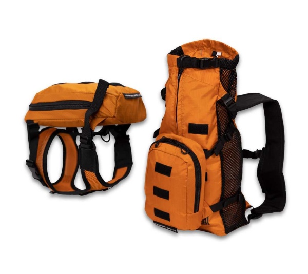 Sunset Orange - Walk-On with Harness & Storage - Small (13-15" Neck 13-18" Chest)