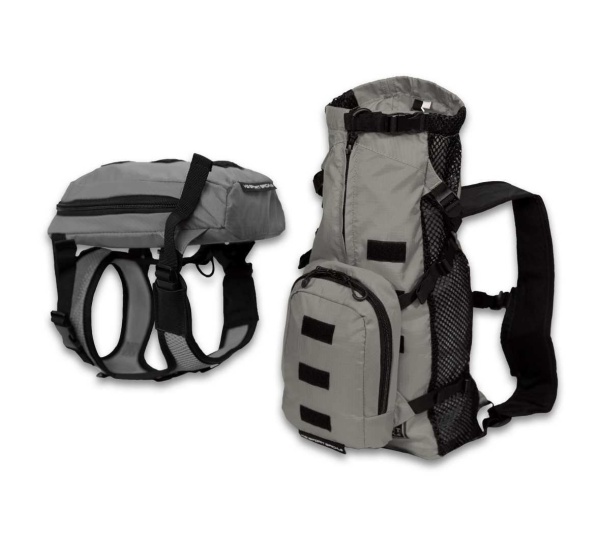 Shark Skin Gray - Walk-On with Harness & Storage - X-Small (11-13" Neck 11-15" Chest)