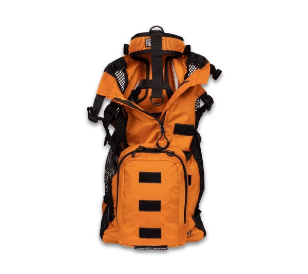 Sunset Orange - Walk-On with Harness & Storage - X-Small (11-13" Neck 11-15" Chest)